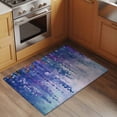 thumbnail image 3 of Blue Botanical Bathroom Mat 2x3 FT, Non Slip Small Kitchen Mat, Watercolor Spring Floral Oil Painting Elegant Washable Soft Backed Front Door Throw Rug Indoor Outdoor Doormat for Entryway Sink, 3 of 9