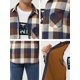 thumbnail image 5 of Chaqueta de Camisa a Cuadros de Invierno Lars Amadeus para Hombre Caqui Blanco S, 5 of 6