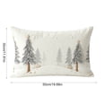 thumbnail image 3 of Christmas Tree Pillow Cover 12 x 20 Inch, Xmas Decorations, Soft Plush Faux Fur Holiday Winter Decorative Throw Pillows for Sofa Bedroom Bed Home Décor(B), 3 of 6