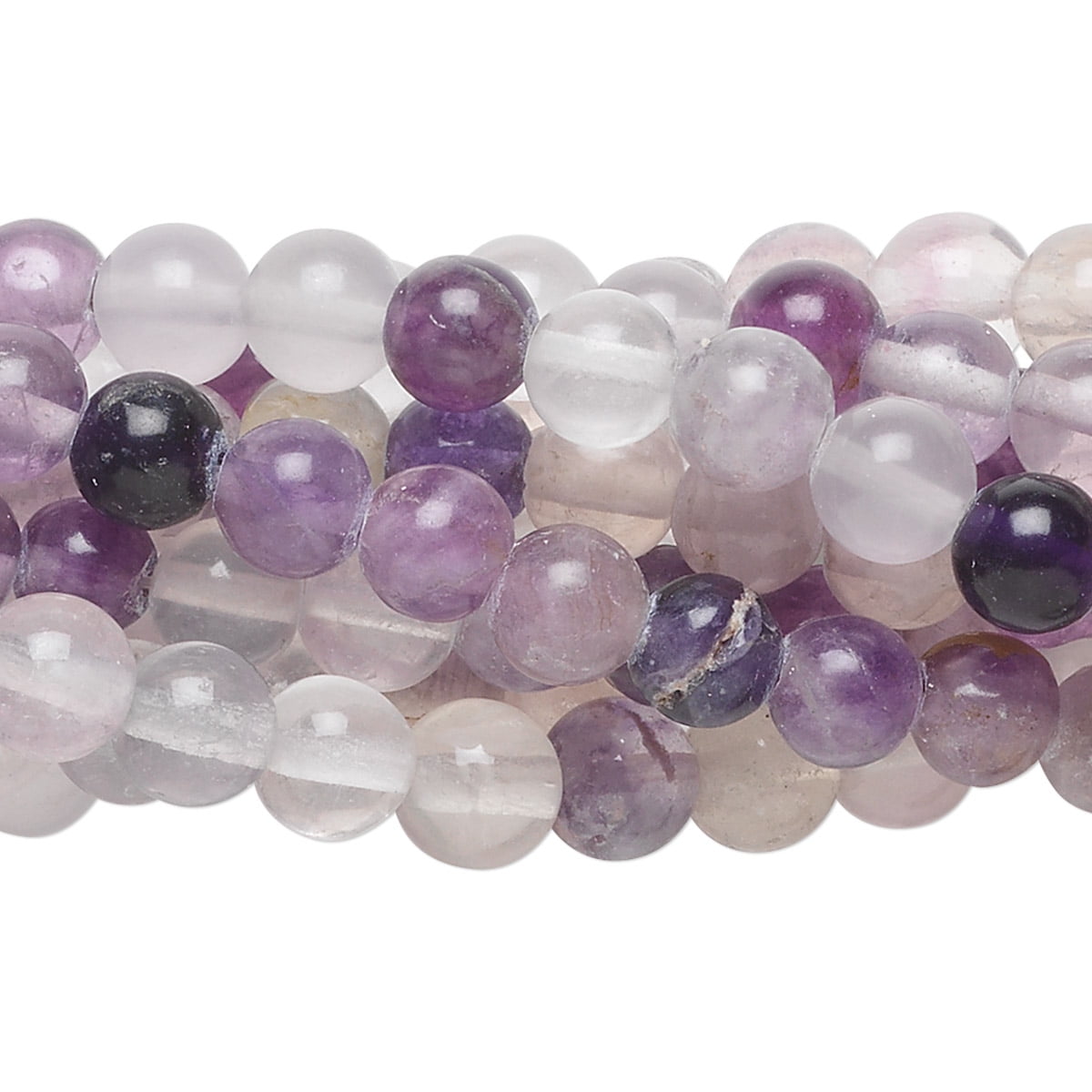 Natural Round Fluorite Quartz Crystal Beads For Jewelry Making Strand 15" DIY GI 