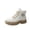 White, variant on Womens Platform Boots, Fleece Lined Martin Boots, Lace Up Winter Sneakers, Women Platform Martin Boots Warm Fleece Lined Lace Up Winter Sneakers Chunky Non Slip Ankle Boots, Black 9
