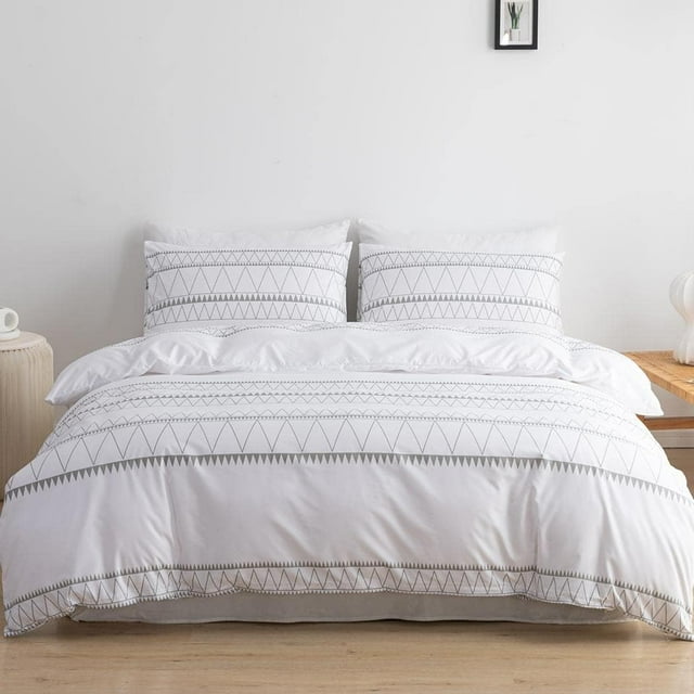 Blanco Funda Nórdica Queen Size, Blanco Funda Nórdica Queen 3pc Ultra Suave