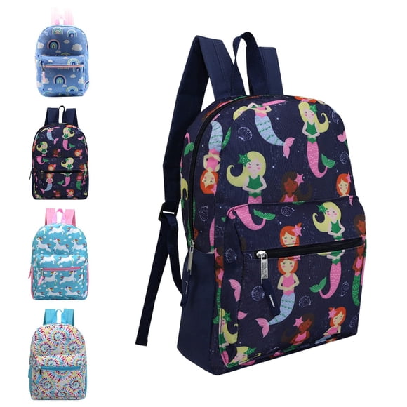 Mochila Moda West de 15 pulgadas para niños, paquete de 24, 3 colores