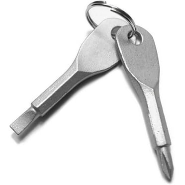 Quality EDC Stainless Steel Screwdriver Set Tool with Key Ring Portable Outdoor Multifunctional Bag Mini Screwdriver Tool 2 Key Keychain Home Garden Accessories