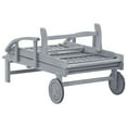 thumbnail image 6 of vidaXL Patio Sun Lounger Gray Solid Acacia Wood, 6 of 7