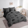 thumbnail image 3 of Feelyou Bear Adult Twin Bedding Sets 7pcs, Western Boho Damask Bedding Comforter Set, 3 of 8