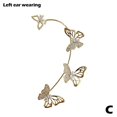 thumbnail image 1 of Nonpiercing Ear Cuff with Zircon Butterfly and Leaf Tassels Wrap Around Prof B7A0, 1 of 9