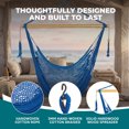 thumbnail image 4 of Bliss Hammocks Tahiti Rope Hammock Chair with Spreader Bar and Hardware, Blue, 4 of 14