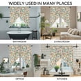 thumbnail image 3 of Teal Orange Eucalyptus Swag Valances for Windows 2 Pack, Kitchen Window Curtains 36 Inch Length, Spring Botanical Leaves Privacy Swag Curtains for Living Room/Bathroom with Rod Pocket 36"x36", 3 of 8