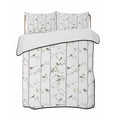 thumbnail image 2 of Sparrow Twin Size Down Alternative Comforter, Lightweight Comforter Quilt Bedding Set with Pillow Shams Spring Birds on The Branches Vintage Country All Seasons Bed Comforter Duvet Insert 68"x86", 2 of 7