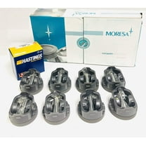 Set of (8) .030 over pistons & moly rings kit Chevy 5.3L LS1 LM7 hypereutectic pistons 1999-2003 dish top 3.810" Bore Diameter