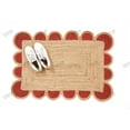 thumbnail image 3 of Hand Braided Natural Jute Rug Beige and Red Area Rug Rectangle Rug, 3 of 5