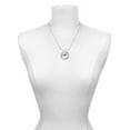 thumbnail image 3 of Delight Jewelry Silvertone Basketball Mom with Red Heart Gymnastics Mom Ring Charm Necklace, 18", 3 of 4