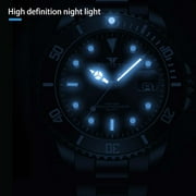 Jahy2Tech Waterproof Men Watch Classic Stainless Steel Quartz Business Luminous Wristwatch