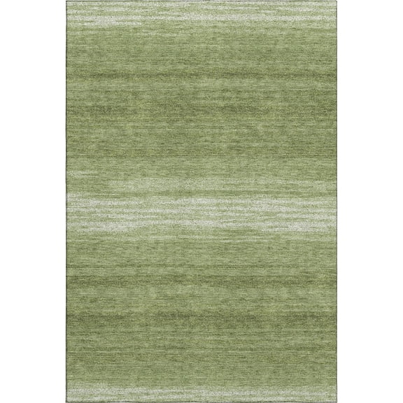 Addison Rugs Mayfield Premium Machine Washable Transitional Stripes Green Rectangle Rug, 10' x 14'