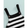 thumbnail image 5 of Franhais Baby Boy Girls Suspender Jumpsuit Casual Striped Newborn Infant Sleeveless Knitted Romper, 5 of 8
