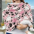 thumbnail image 3 of Renewold Stretchy Baby Car Seat Cover Carseat Canopy for Babies Universal Baby Breastfeeding Stroller High Chair Shopping Cart Cover Halloween Decor, Pumpkin Witch Hat Cat Ghost Pink, 3 of 7