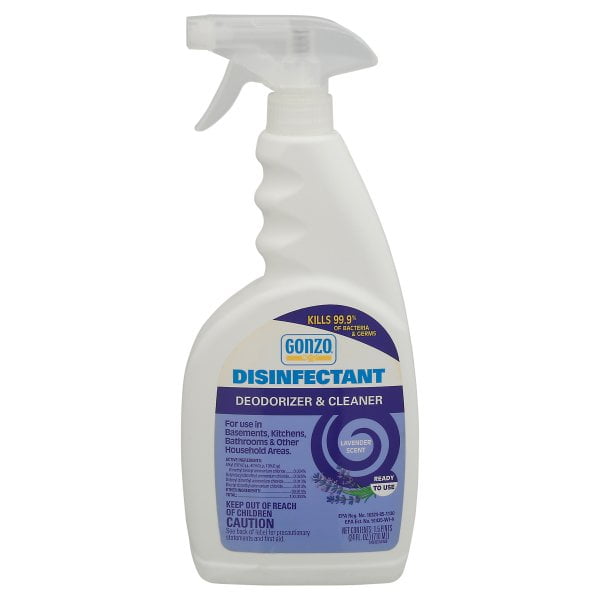 Gonzo Lavender Scent Disinfectant Deodorizer and Cleaner 24 oz. 1 pk
