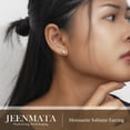 thumbnail image 6 of JeenMata Minimalist 0.5 Carat Emerald Cut Moissanite Solitaire Stud Earrings in 18k White Gold Plating for Women, 6 of 11