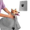thumbnail image 2 of Bath Towel Microfiber Pet Bath Towel Strong Absorbent Drying Pet Grooming Pet Towel Gray, 2 of 6