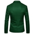 thumbnail image 3 of SWSMCLT Men's Business Casual Suit Jacket Sport Coat Slim Fit Notch Collar Snazzy Split Suit Separate Long Sleeve Green 38, 3 of 3