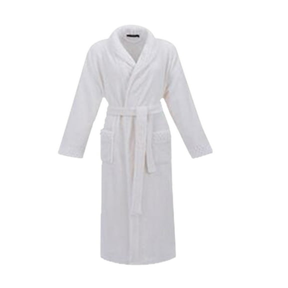 Clearance Mens Robe Thickening Lengthening Flannel Bathrobe Warm Cozy Nightgown Couple Long Pajamas Bathrobe