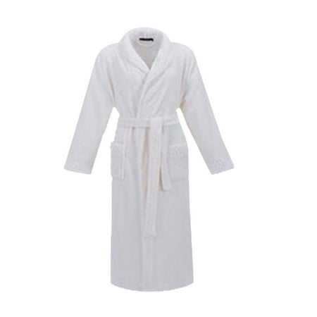 

Dadaria Pajamas for Women Soft Comfy Flannel Bathrobe Thickened Men Coral Velvet Nightgown Long Home Clothes White M Men