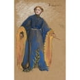 thumbnail image 2 of Edwin Austin Abbey 11x14 Black Ornate Wood Framed Double Matted Museum Art Print Titled: Bolingbroke, Costume Sketch for King Richard II, 2 of 5