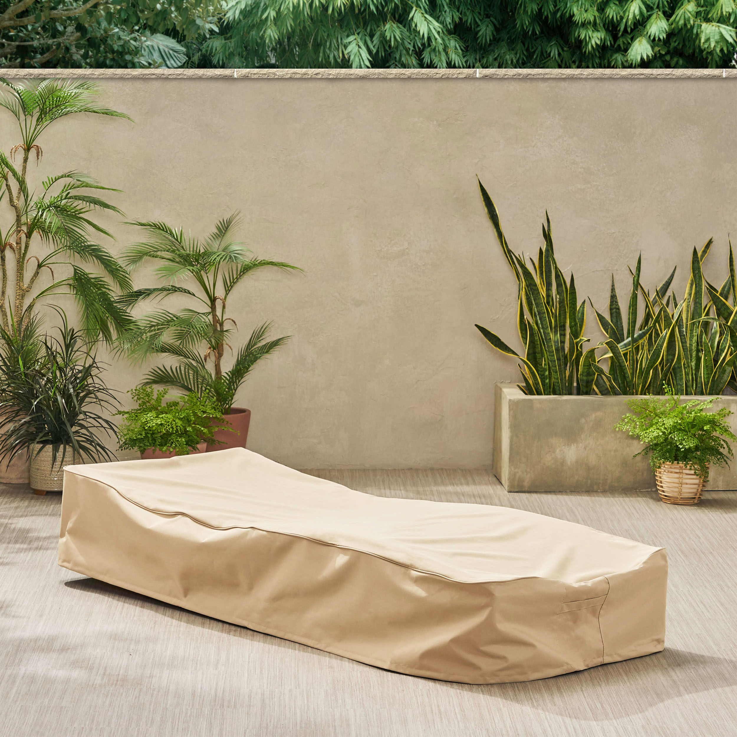Anthony Wicker Lounge with Cover, Grey
