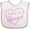 White and Pink, variant on Inktastic I Love My Glamma in Pink Chalk Heart Boys or Girls Baby Bib