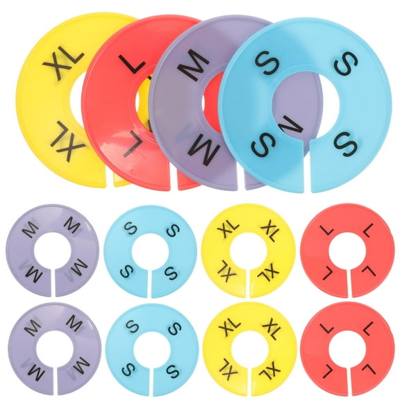 HAMPPLIES 20Pcs Clothing Size Dividers Round Plastic Hanger Separators for Organizing Clothes Home Organization