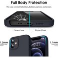 thumbnail image 4 of Liquid Silicone Case for iPhone 12/12 Pro, [Scratch-Resistant, Anti-Fingerprint, Shockproof] Protective Slim Fit Phone Case, 4-Layer Cover with Microfiber Lining, Silky-Soft Touch, 6.1'', Black, 4 of 7