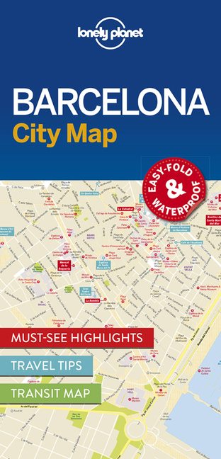 Travel guide: lonely planet barcelona city map - folded map 
