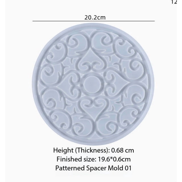 1 molde de epoxi de cristal for decoración del hogar, molde de posavasos de silicona for proyectos de manualidades DIY