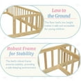 thumbnail image 6 of Mirightone  Montessori Double Floor Bed for 2, Wood Twin Size  Floor bed Frame with Guardrails for Sibling (Natuarl), 6 of 14