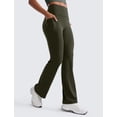 thumbnail image 3 of Pantalones CRZ YOGA Butterluxe de tiro alto acampanados 80 cm Oliva S, 3 of 4