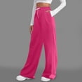 thumbnail image 2 of Women Pants Ladies Casual Pants Hot Pink Trousers for Women Lounge Pants Women High Waisted Trousers Fall Pants for Women 2025, 2 of 6