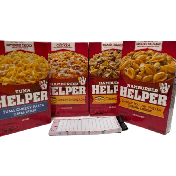 Hamburger Helper Variety Pack, 4 pack, 1Cheesy Enchilada, 1Tuna
