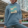 thumbnail image 2 of Mama, Mommy, Mom, Brum, Mother's Day Themed, Groovy Retro Wavy Text Merch Gift, Light Blue Hooded Sweatshirt or Hoodie, XL, 2 of 5