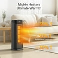 thumbnail image 5 of Space Heater Indoor, 1500W PTC Portable Electric Heaters for Home with tat & 90° Oscillating, 24H Timer, Quiet ty Ceramic Tower Heater with Remote for Bedroom Office, 5 of 5