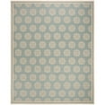 thumbnail image 5 of SAFAVIEH Beach House Callahan Geometric Indoor/Outdoor Runner Rug Aqua/Cream, 2' x 8', 5 of 11