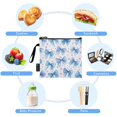 thumbnail image 5 of 3 Pack Reusable Food Storage Bags Eco-Friendly Food-Grade EVA Film Material Suitable for Lunches Picnics Travel and Work Cute Light Blue Bows Pattern, 5 of 8