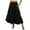 Black, variant on Womens Skirts Mid Length Skirt with Pockets High Elasticity Waist Flowing Ruffles Summer Clothes for Women Green S