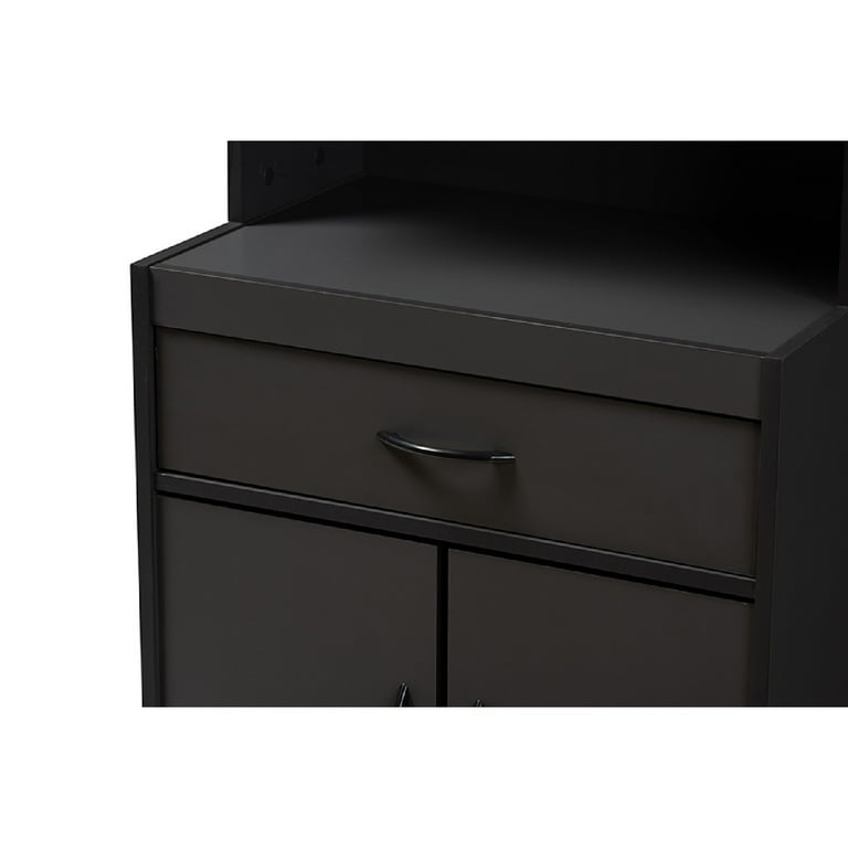 Baxton Studio Tannis Modern and Contemporary Dark Grey Finished Kitchen Cabinet Baxton Studio Tannis Modern and Contemporary Dark Grey Finished Kitchen Cabinet