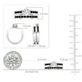 thumbnail image 5 of Dazzlingrock Collection 1.00 Carat (ctw) 14k Round Black & White Diamond Bridal Engagement Ring Set 1 CT, White Gold, Size 5, 5 of 5