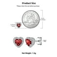 thumbnail image 5 of Silvora 925 Sterling Silver Heart Stud Earrings for Women January Birthstone Elegant Earring Birthday, Anniversary, Christmas Jewelry Gift, 5 of 7