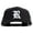 Black, variant on Old English R Big Size 5 Panels Mesh Flat Bill Snapback - Navy XL-3XL