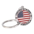 thumbnail image 6 of 4th of July Keychain Stainless Steel USA Flag Patriotic Charm Keyring Independence Day Souvenirs Gifts for Patriotic Party supplies Festivities Birthday xmas Gift for Men Women, 6 of 6