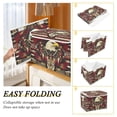 thumbnail image 2 of Yayeee Collapsible Cube Storage Bin with Lid Fabric Closet Decorative Basket with Handles, Red Abstract Eagle, 2 of 7