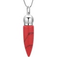 thumbnail image 3 of Bullet Cremation Jewelry for Ashes White Howlite Turquoise Urn Necklaces for Ashes Cylinder Ashes Memorial Gift, 3 of 7